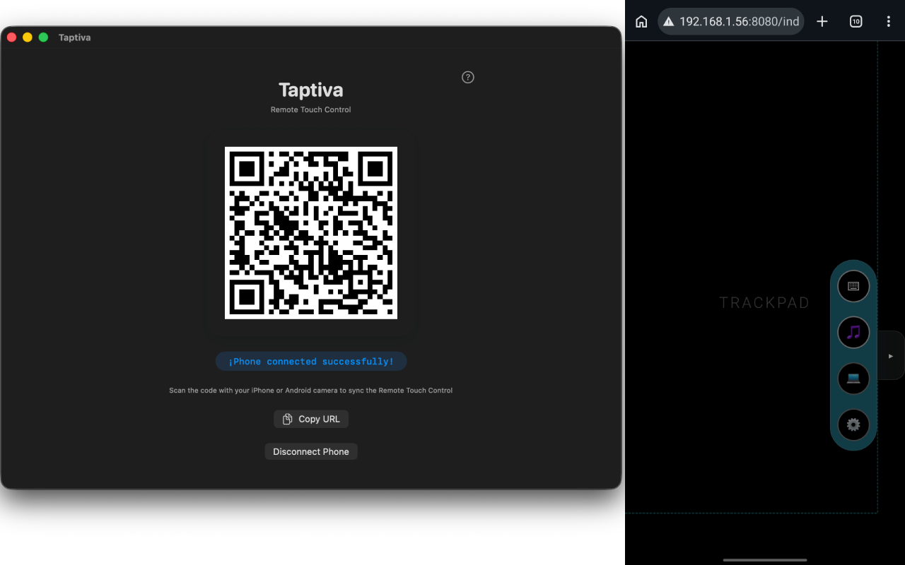 Taptiva QR pairing